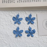 10PCS Enamel Flower Charms Earrings DIY Jewelry Findings