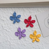 10PCS Enamel Flower Charms Earrings DIY Jewelry Findings