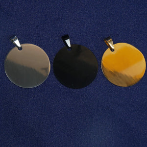 10PCS 35mm Stainless Steel Blank Pet Tags