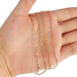 10PCS Stainless Steel Link Chains Necklaces Cuban Chains DIY Lip Chain