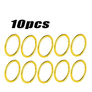 10PCS 5 Colors Stainless Steel Small Nose Rings Septum Piercing Clicker