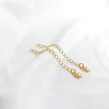 10PCS 14K Plated Brass Extender Chain for DIY Jewelry Making Findings