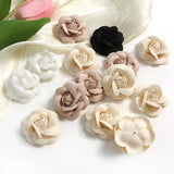 10PCS Camellia Flower DIY Rose Shoes Caps Decoration Accessories