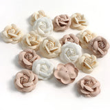 10PCS Camellia Flower DIY Rose Shoes Caps Decoration Accessories