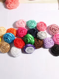 10PCS Satin Chiffon Flowers DIY Hair Fabric Flowers Wedding