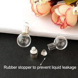 10PCS 5MM Glass Vials With Metal Cap Name On Rice Rice Pendant Wishing