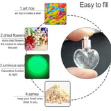 10PCS 5MM Glass Vials With Metal Cap Name On Rice Rice Pendant Wishing