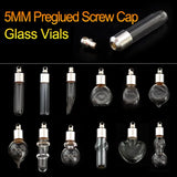 10PCS 5MM Name On Rice Glass Vials Screw Cap Keepsake Pendant