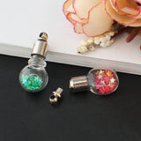 10PCS 5MM Name On Rice Glass Vials Screw Cap Keepsake Pendant