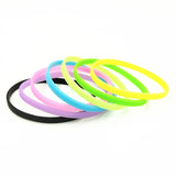10PCS 5mm Glow In Dark Silicone Wristband Unisex Cuff Neon Bracelets SH279