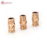 10PCS 5x11MM Champagne Brass Cylinder Spacer Beads Jewelry Diy