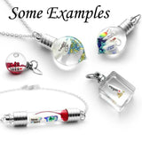 10PCS 6/8MM Rice Tubes Pendants Metal Cap DIY Vials Wishing Glass Bottle Locket