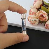 10PCS 6/8MM Rice Tubes Pendants Metal Cap DIY Vials Wishing Glass Bottle Locket