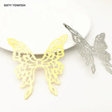 10PCS Metal Filigree Flower Slice Charms Jewelry Making DIY Accessories