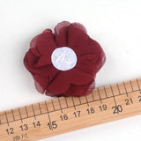 10PCS Pearl Chiffon Flowers Hair Accessories DIY Flower Wedding Dress