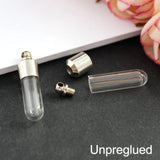 10PCS 6MM Glass Vial Pendant with Screw Cap Wishing Bottle Oil Charm