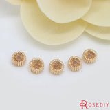 10PCS 6x3MM Champagne Plated Spacer Beads DIY Jewelry Accessories