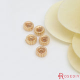 10PCS 6x3MM Champagne Plated Spacer Beads DIY Jewelry Accessories