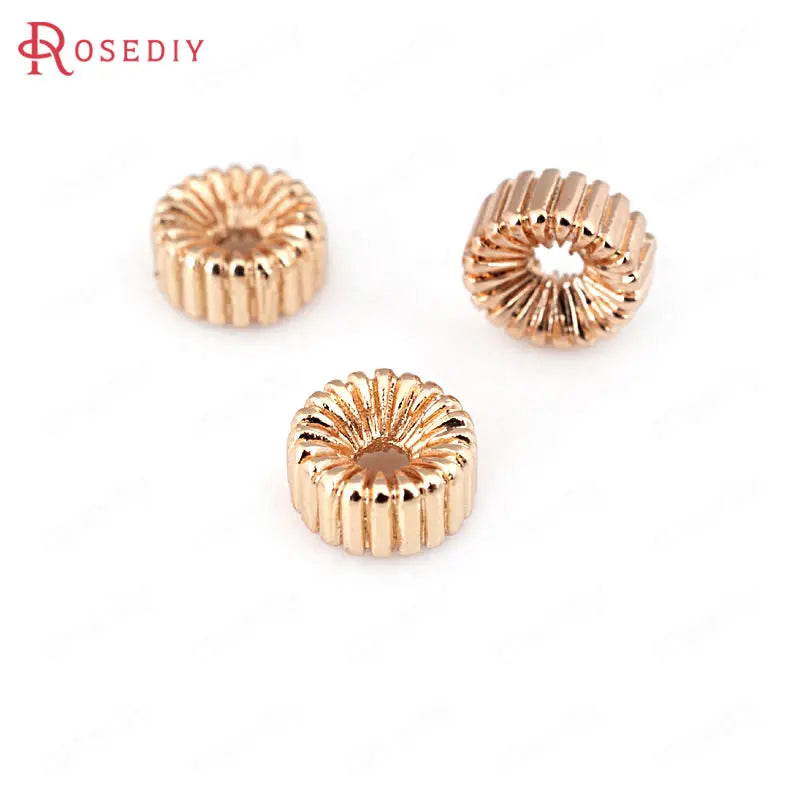 10PCS 6x3MM Champagne Plated Spacer Beads DIY Jewelry Accessories