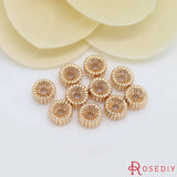 10PCS 6x3MM Champagne Plated Spacer Beads DIY Jewelry Accessories