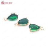 10PCS 7x10MM Champagne Tear Drop Charms Pendants for DIY Jewelry Making