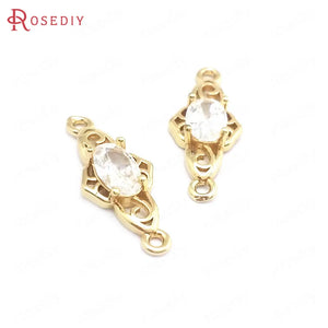 10PCS High Champagne Oval Charms Pendants