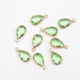 10PCS 8*12mm Glass Drop Faceted Charms for Jewelry Making