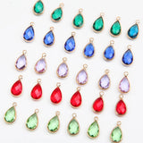 10PCS 8*12mm Glass Drop Faceted Charms for Jewelry Making