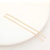 10PCS 80MM 14K Plated Stud Earring Chain DIY Jewelry Findings