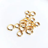 10PCS 8MM 14K Plated Brass Cross Ring Frame Charms Accessories