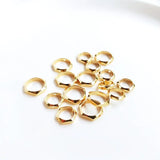 10PCS 8MM 14K Plated Brass Cross Ring Frame Charms Accessories