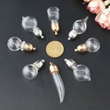 10PCS 8MM Glass Pendant DIY Wishing Glass Bottle Jewelry Finding