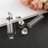 10PCS 8MM Glass Pendant DIY Wishing Glass Bottle Jewelry Finding