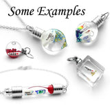 10PCS 8MM Glass Vial Pendant with Name DIY Wishing Bottle Jewelry