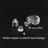 10PCS 8MM Glass Vial Pendant with Name DIY Wishing Bottle Jewelry