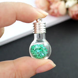 10PCS 8MM Glass Vial Pendant with Name DIY Wishing Bottle Jewelry
