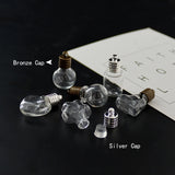10PCS 8MM Glass Vial Pendant with Name DIY Wishing Bottle Jewelry