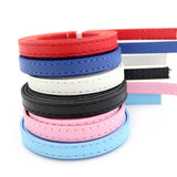 10PCS 8MM Wide PU Leather Bracelets with Slide Letters/Charms