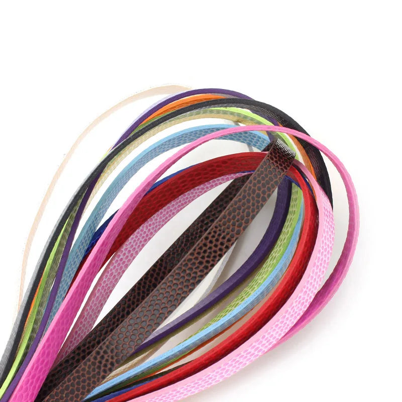 10PCS 8MM Wide PU Leather Wristband Bracelets for DIY Charms LSBR035*10