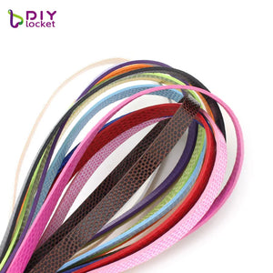 10PCS 8MM Wide PU Leather Wristband Bracelets for DIY Charms LSBR035*10
