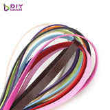 10PCS 8MM Wide PU Leather Wristband Bracelets for DIY Charms LSBR035*10