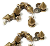 10PCS Metal Screw Back Spots Spikes Studs for Leather Craft Punk Jewelry Making