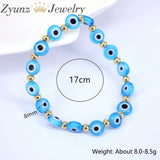 10PCS 8mm Eye Beads Bracelets Lampwork Glass Boho Jewelry