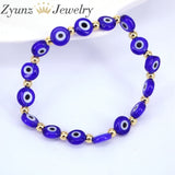 10PCS 8mm Eye Beads Bracelets Lampwork Glass Boho Jewelry