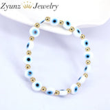 10PCS 8mm Eye Beads Bracelets Lampwork Glass Boho Jewelry