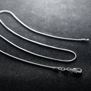 10PCS 925 Sterling Silver 1MM snake chain necklace for women 16-30inches