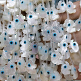 10PCS Elephant Evil Eye Shell Beads 9x12MM Natural Shell Beads