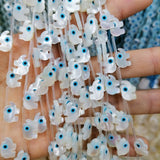 10PCS Elephant Evil Eye Shell Beads 9x12MM Natural Shell Beads