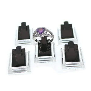 10PCS Acrylic Ring Display Stand Jewelry Store Decoration Clip Rack