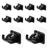 10PCS Adhesive Curtain Rod Holders No Drill Brackets Hooks